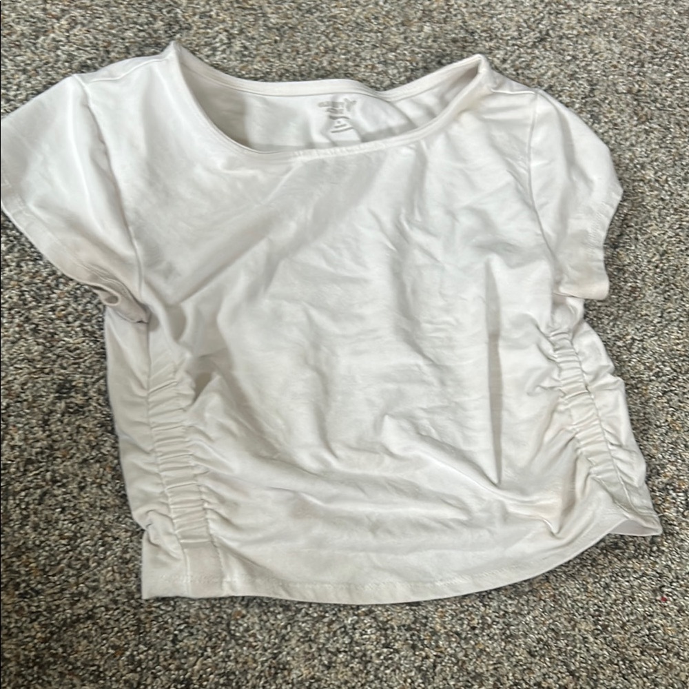White Ruched Women's Top